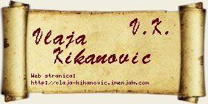 Vlaja Kikanović vizit kartica